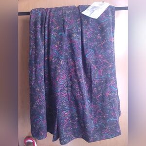 LuLaRoe Madison Skirt with Multicolor Paisley Pattern